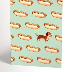 VALERIE BOIVIN Carte de Souhait - Hot Dog