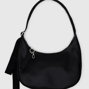 BAGGU Sac Moyen Crescent Cuir Recyclé - Noir