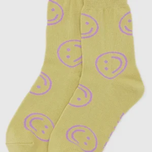 BAGGU Chaussettes Crew -  Straw Happy