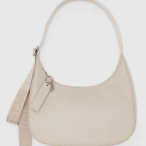 BAGGU Sac Moyen Crescent Cuir Recyclé - Stone