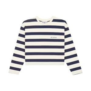 T-Shirt Marinière Côte des Basques manches longues Marine