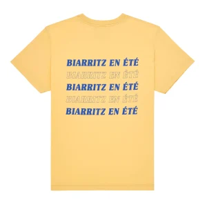 T-shirt Biarritz en été jaune