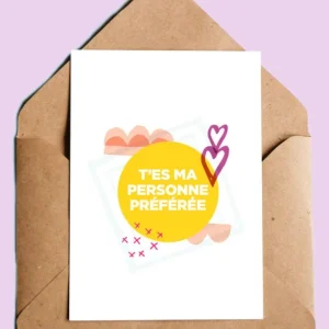 OUI MANON Carte T'es ma personne préférée