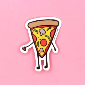 LITTLE MAY PAPERY Autocollant en Vinyle - Pizza