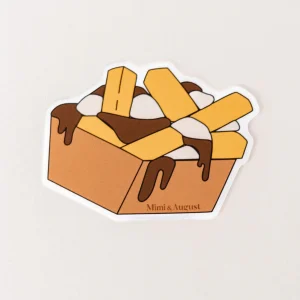 MIMI & AUGUST Autocollant en Vinyle - Poutine