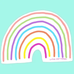 LITTLE MAY PAPERY Autocollant en Vinyle - Arc-en-ciel