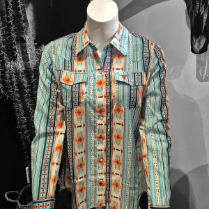 Chemise Aztec turquoise Shack Story