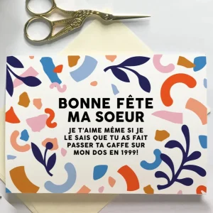 MERCI BONSOIR Carte - Ma soeur