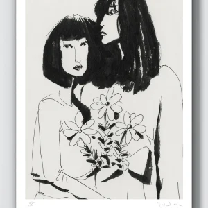 FRED JOURDAIN Affiche Flower Sisters